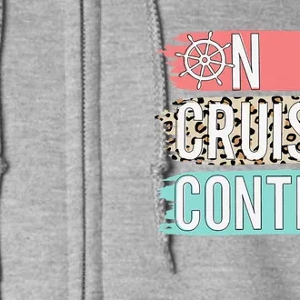 Control On Cruise Leopard Funny Summer Vacation Family Women Full Zip Hoodie