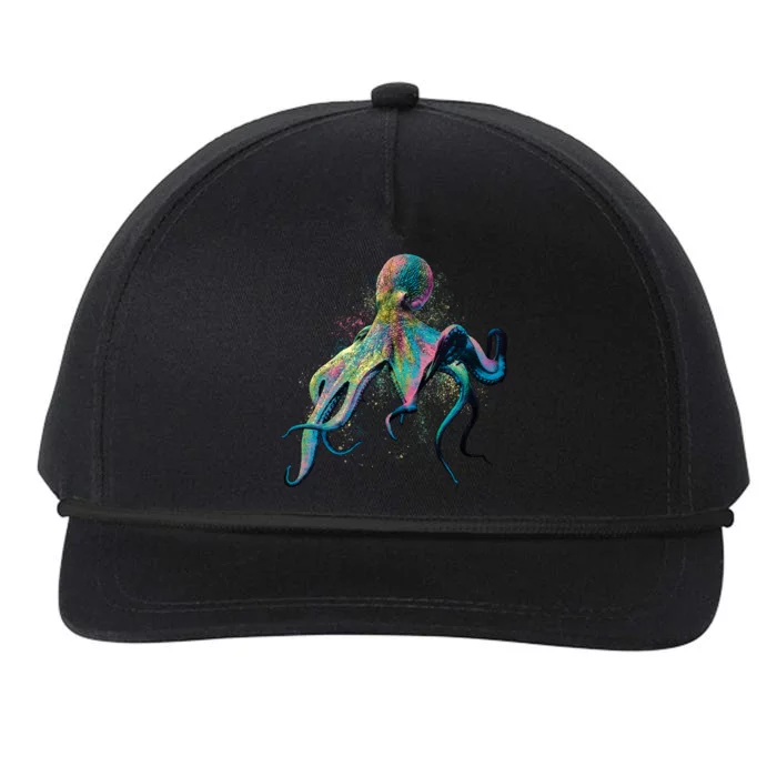 Colorful Octopus Snapback Five-Panel Rope Hat