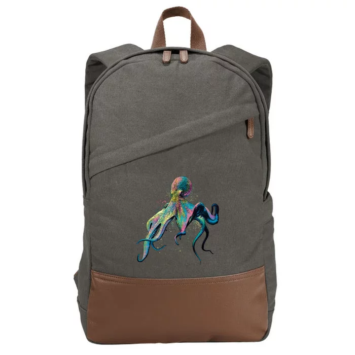 Colorful Octopus Cotton Canvas Backpack