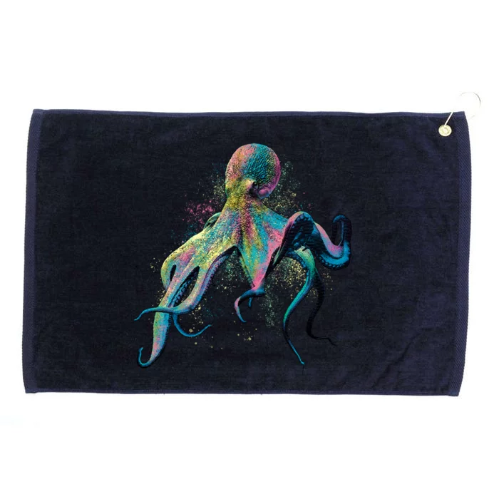 Colorful Octopus Grommeted Golf Towel