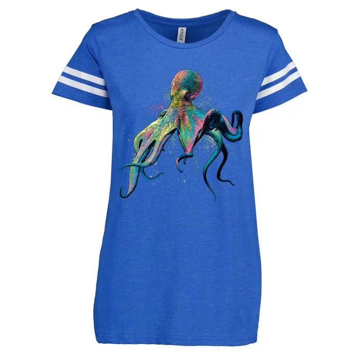 Colorful Octopus Enza Ladies Jersey Football T-Shirt