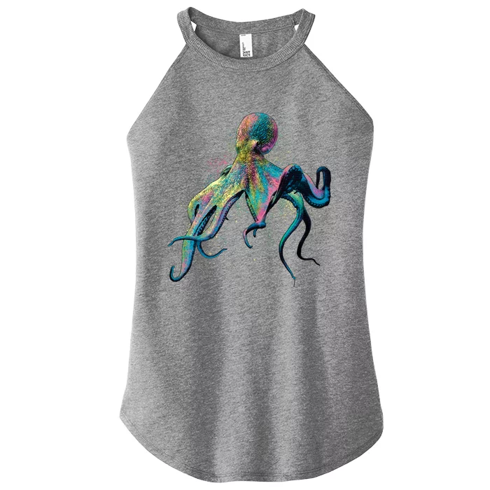 Colorful Octopus Women’s Perfect Tri Rocker Tank