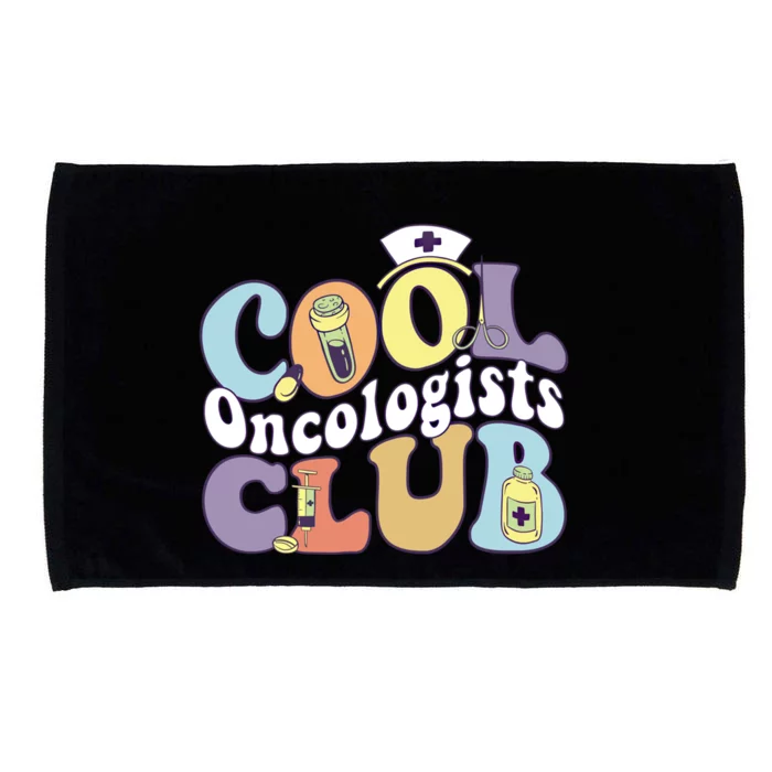 Cool Oncologists Club Oncology Practitioner Squad Groovy Gift Microfiber Hand Towel