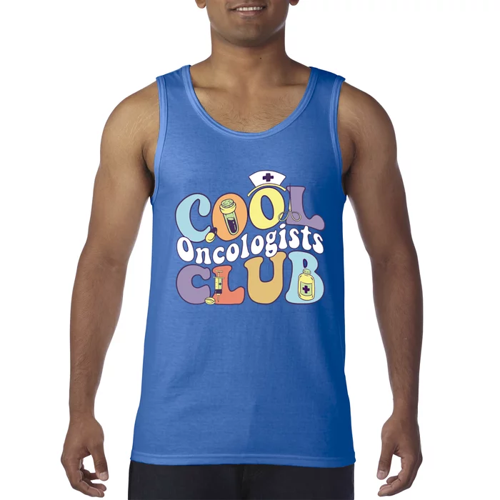 Cool Oncologists Club Oncology Practitioner Squad Groovy Gift Tank Top