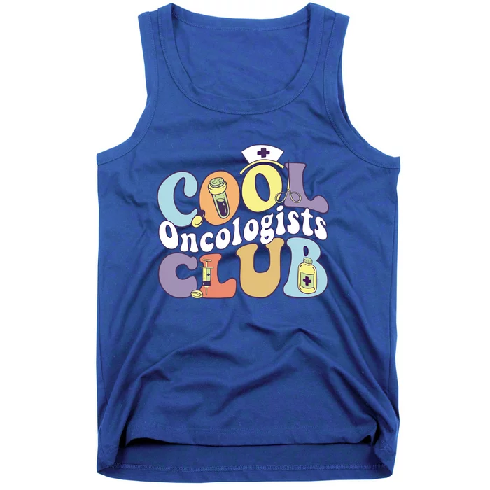 Cool Oncologists Club Oncology Practitioner Squad Groovy Gift Tank Top