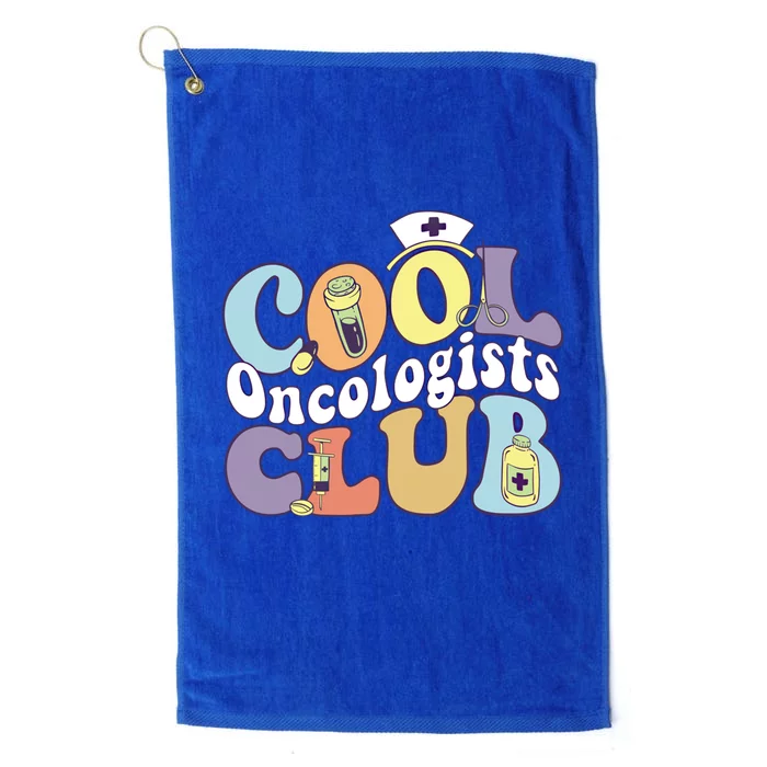 Cool Oncologists Club Oncology Practitioner Squad Groovy Gift Platinum Collection Golf Towel