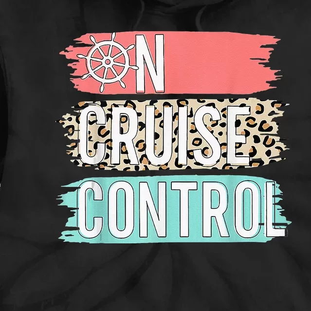 Control On Cruise Leopard Funny Summer Vacation Family Women Tie Dye Hoodie