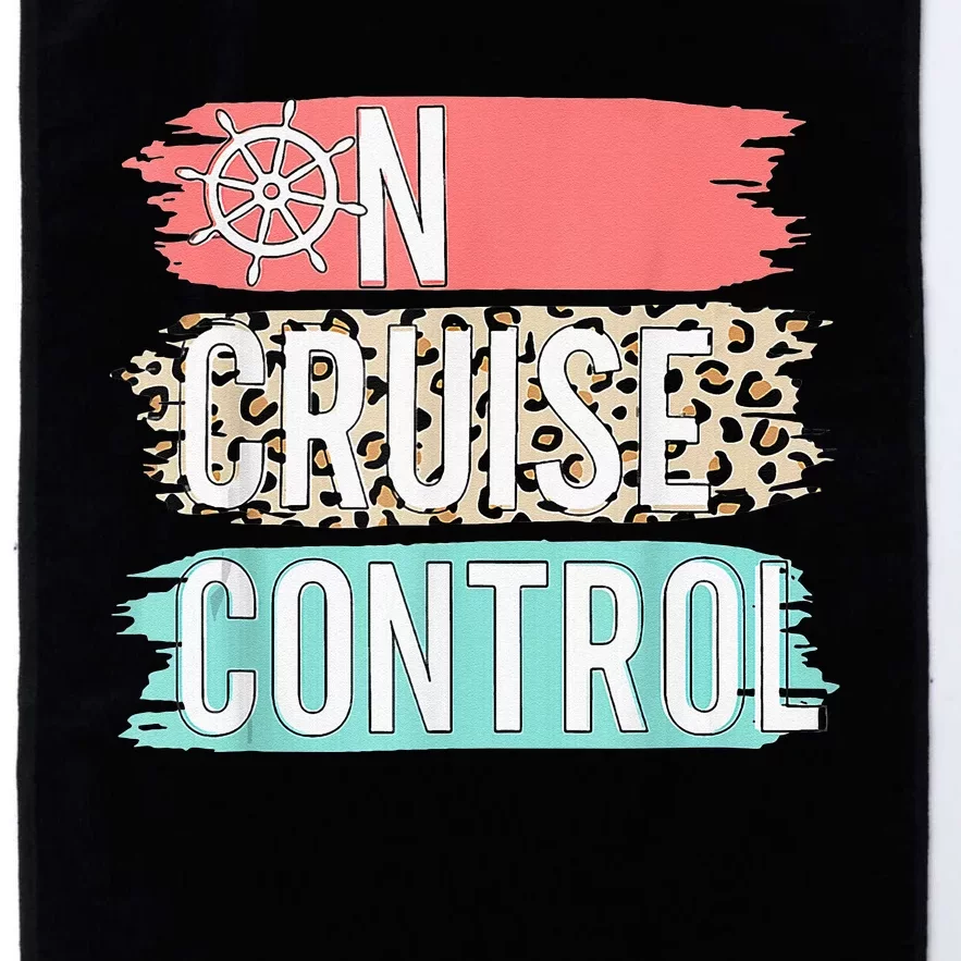 Control On Cruise Leopard Funny Summer Vacation Family Women Platinum Collection Golf Towel