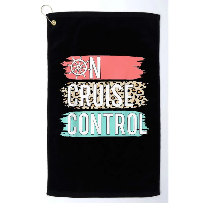 Control On Cruise Leopard Funny Summer Vacation Family Women Platinum Collection Golf Towel