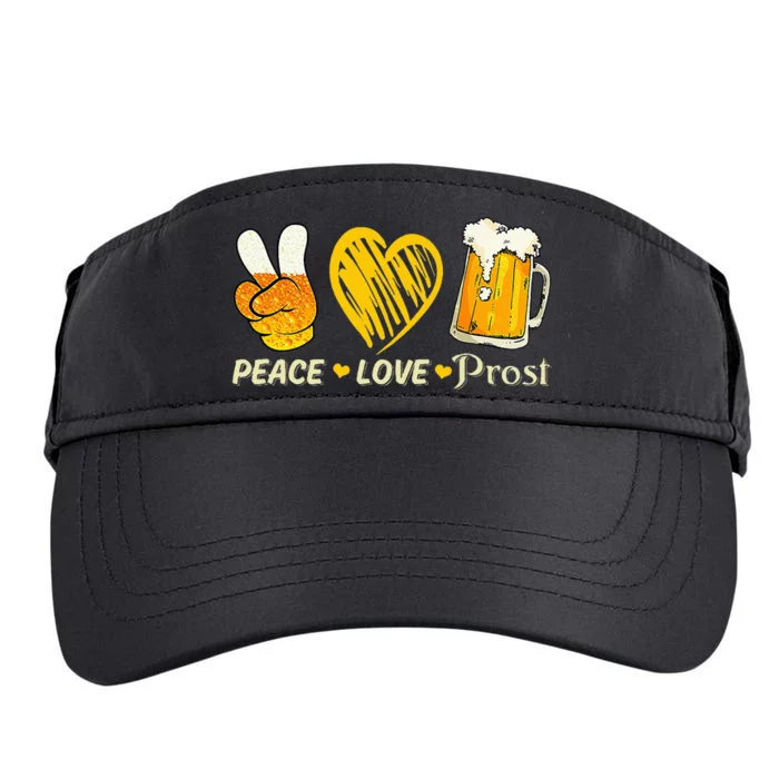 cute oktoberfest costume love prost prost oktoberfest Adult Drive Performance Visor