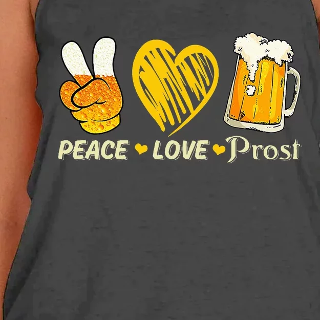 cute oktoberfest costume love prost prost oktoberfest Women's Knotted Racerback Tank