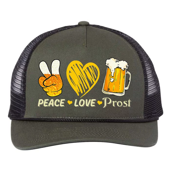 cute oktoberfest costume love prost prost oktoberfest Retro Rope Trucker Hat Cap