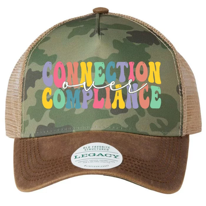 Connection Over Compliance Autism Awareness Month Legacy Tie Dye Trucker Hat