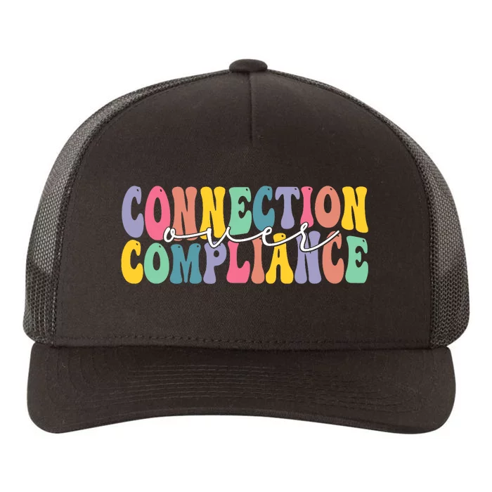 Connection Over Compliance Autism Awareness Month Yupoong Adult 5-Panel Trucker Hat