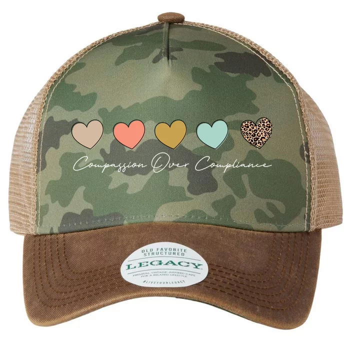 Compassion Over Compliance Bcba Behavioral Analyst Cute Gift Legacy Tie Dye Trucker Hat