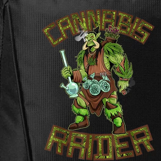 Cool Orc Cannabis Raider Marijuana 420 Fantasy RPG Weed Fan City Backpack