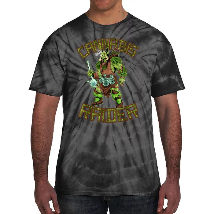 Cool Orc Cannabis Raider Marijuana 420 Fantasy RPG Weed Fan Tie-Dye T-Shirt