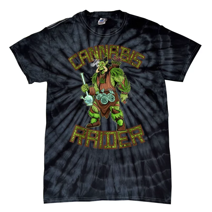 Cool Orc Cannabis Raider Marijuana 420 Fantasy RPG Weed Fan Tie-Dye T-Shirt