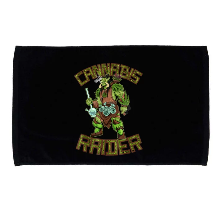 Cool Orc Cannabis Raider Marijuana 420 Fantasy RPG Weed Fan Microfiber Hand Towel