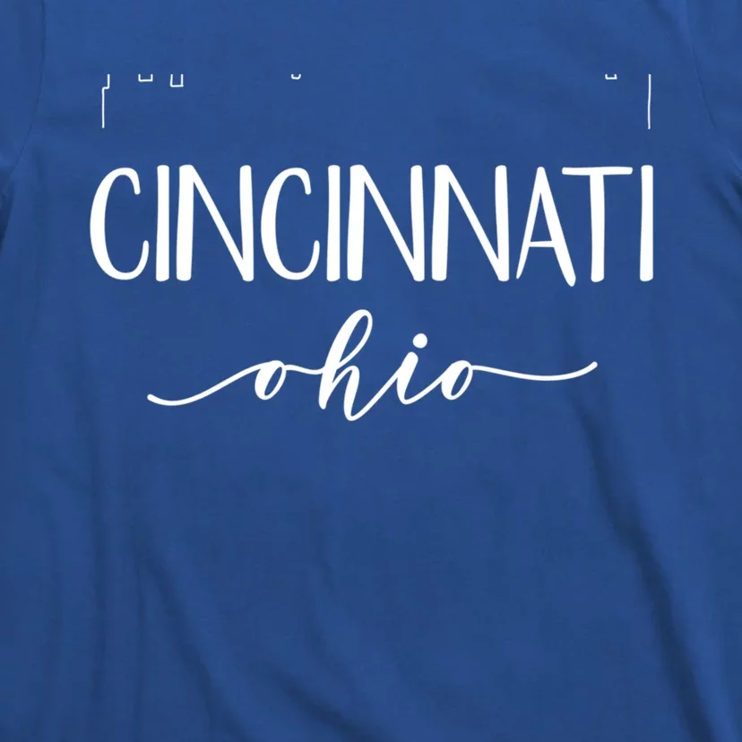 Cincinnati Ohio Cute Gift Great Gift Downtown City Skyline Cool Gift T-Shirt