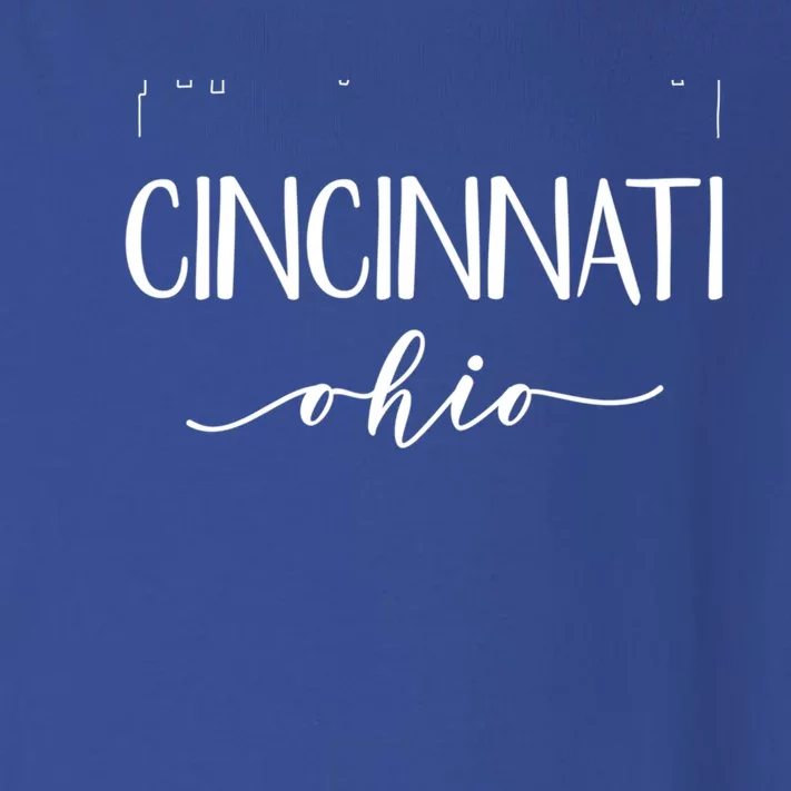 Cincinnati Ohio Cute Gift Great Gift Downtown City Skyline Cool Gift Toddler Long Sleeve Shirt