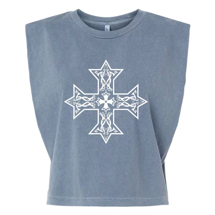 Coptic Orthodox Cross Garment-Dyed Women's Muscle Tee