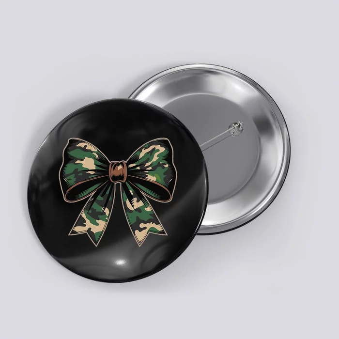 Camouflage Old Camo Bow Camo Coquette Bow Hunting Gift Button