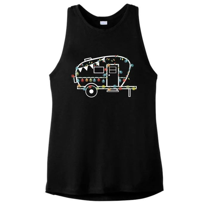 Christmas Ornats Camper Decoration Funny Camping Lovers Great Gift Ladies Tri-Blend Wicking Tank