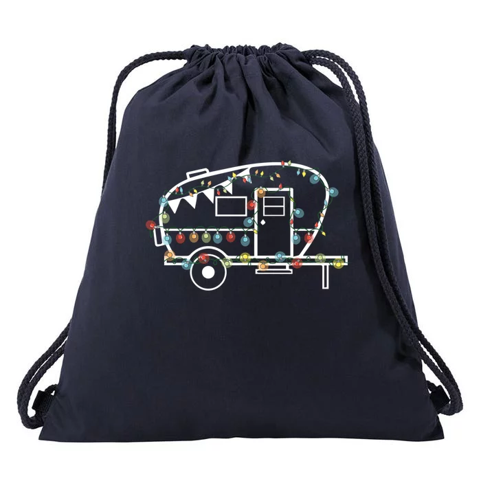 Christmas Ornats Camper Decoration Funny Camping Lovers Great Gift Drawstring Bag