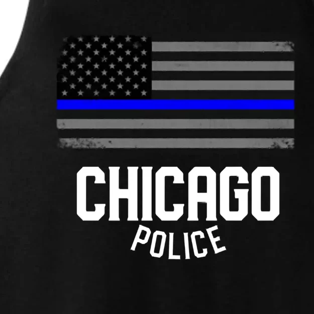 City Of Chicago Police Officer Illinois Policemancity Of Chicago Police Officer Ladies Tri-Blend Wicking Tank