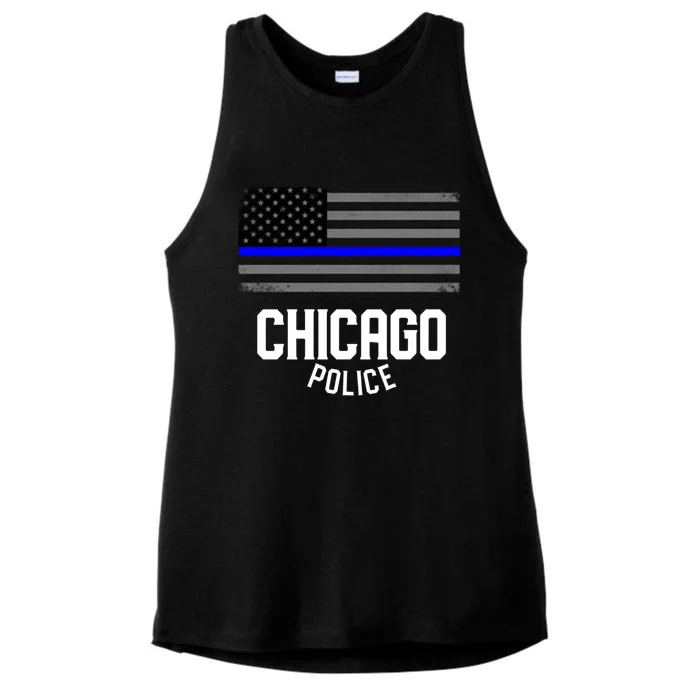 City Of Chicago Police Officer Illinois Policemancity Of Chicago Police Officer Ladies Tri-Blend Wicking Tank