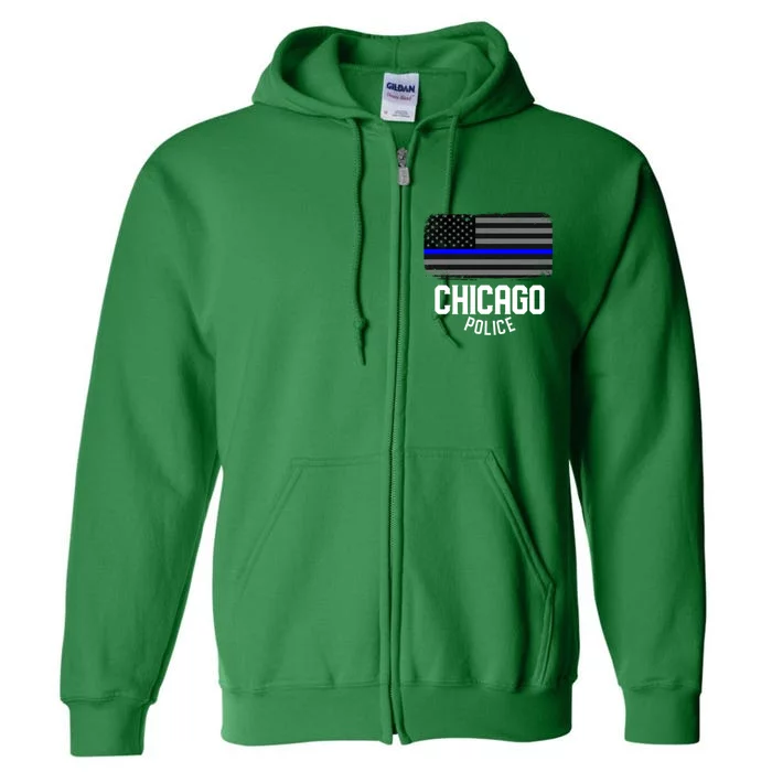 City Of Chicago Police Officer Illinois Policemancity Of Chicago Police Officer Full Zip Hoodie