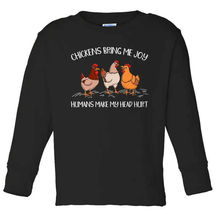 Chicken Owner Chicken Lover Poultry Farm Chicken Whisperer Toddler Long Sleeve Shirt