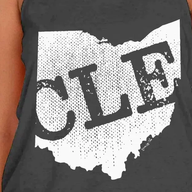 Cle Ohio Cleveland Women's Knotted Racerback Tank