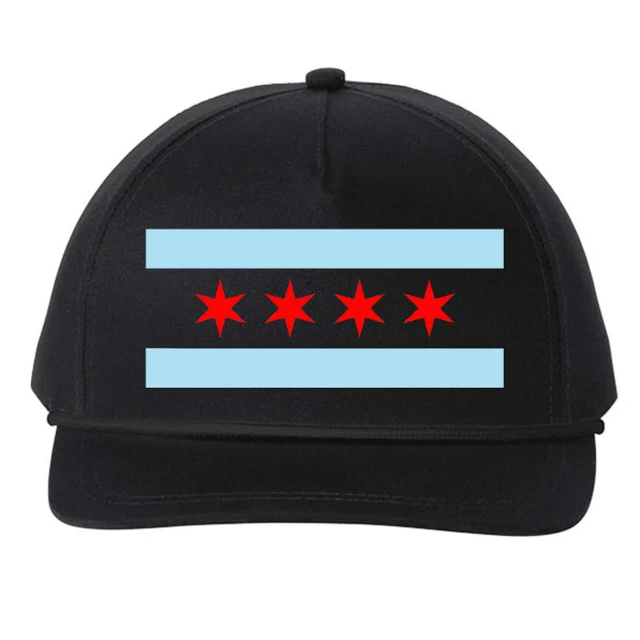 City Of Chicago Illinois Flag Snapback Five-Panel Rope Hat