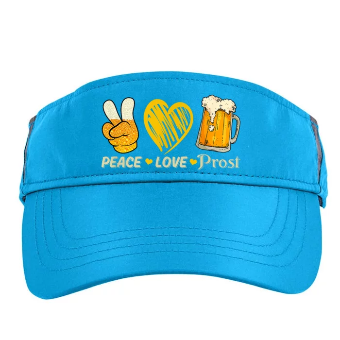 Cute Oktoberfest Costume Peace Love Prost Prost Oktoberfest Adult Drive Performance Visor