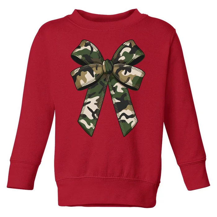 Camouflage Old Camo Bow Camo Coquette Bow Hunting Girl Women Toddler Sweatshirt