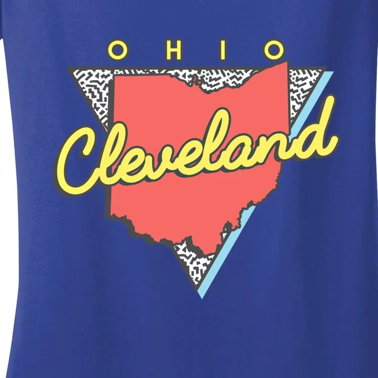 Cleveland Ohio City Oh Souvenir Gift Women's V-Neck T-Shirt