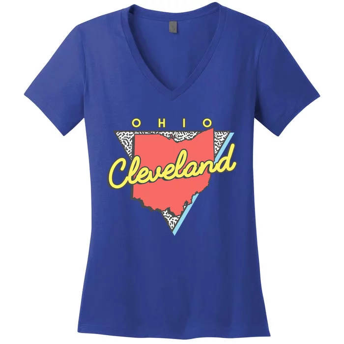 Cleveland Ohio City Oh Souvenir Gift Women's V-Neck T-Shirt