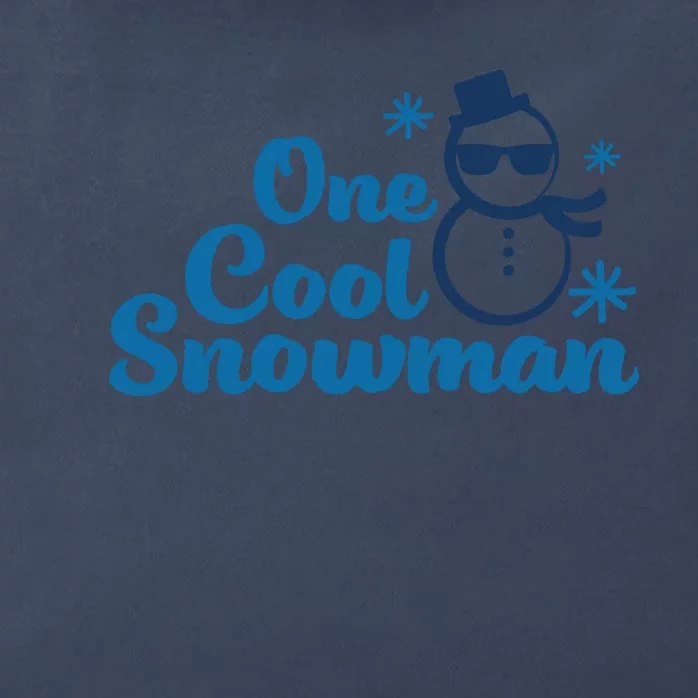 Christmas One Cool Snowman Zip Tote Bag