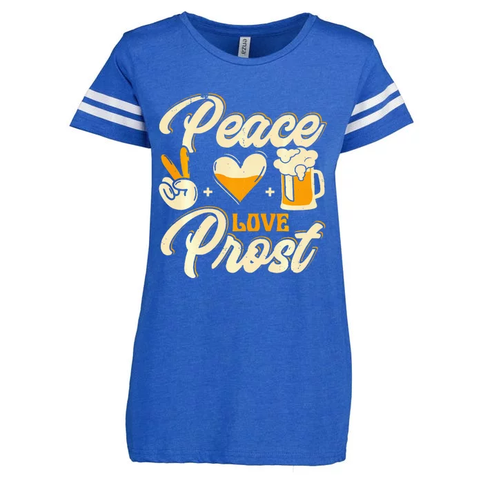 Cute Oktoberfest Costume Peace Love Prost Prost Humor Enza Ladies Jersey Football T-Shirt