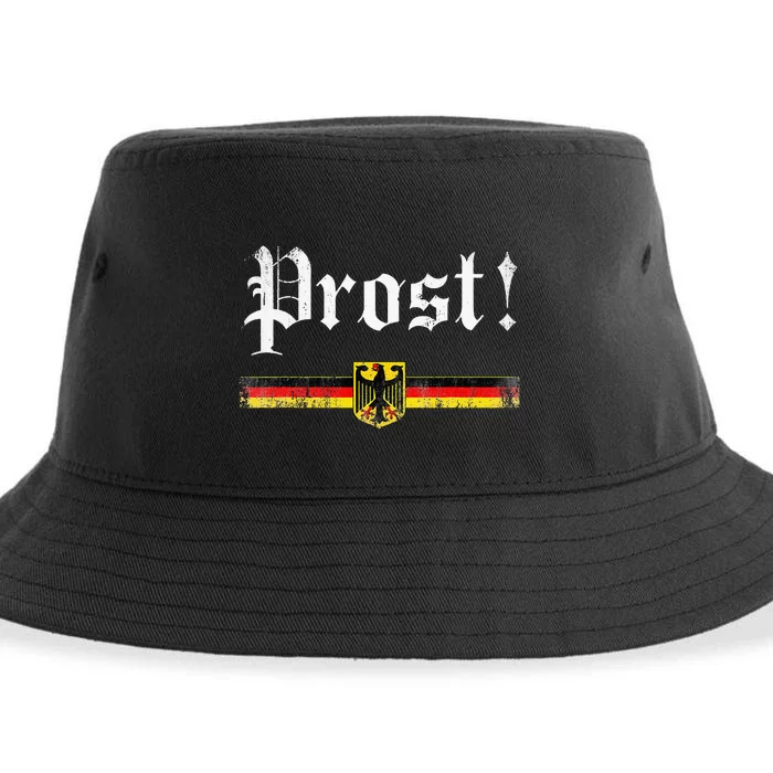 Cheers Oktoberfest Coat Of Arms Eagle German Flag Bavarian Sustainable Bucket Hat