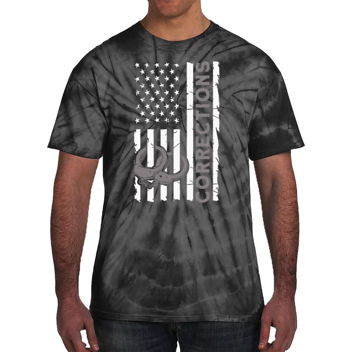 Correctional Officer Corrections Thin Silver Line Tie-Dye T-Shirt