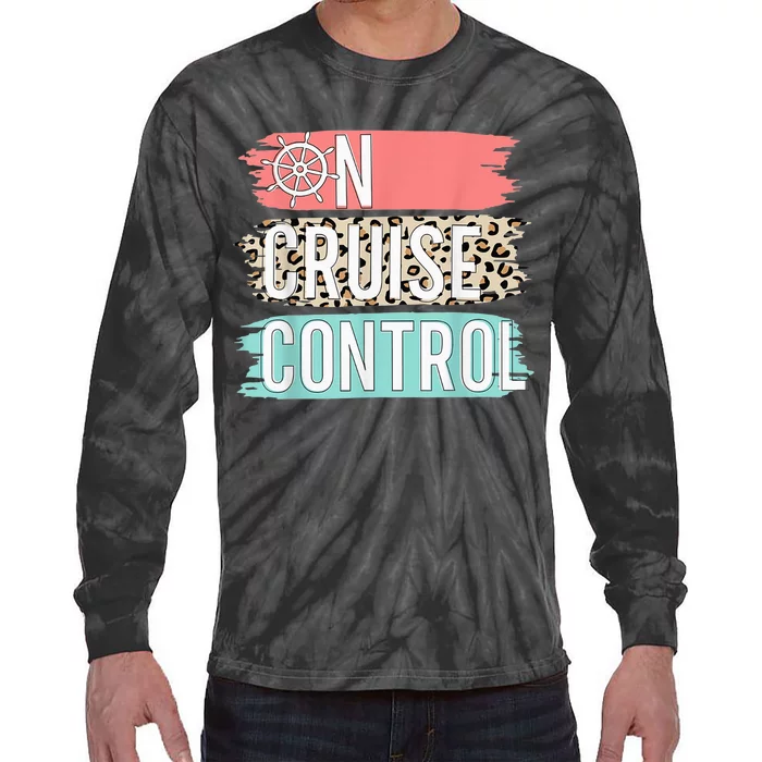 Control On Cruise Leopard Funny Summer Vacation Family Wo Tie-Dye Long Sleeve Shirt