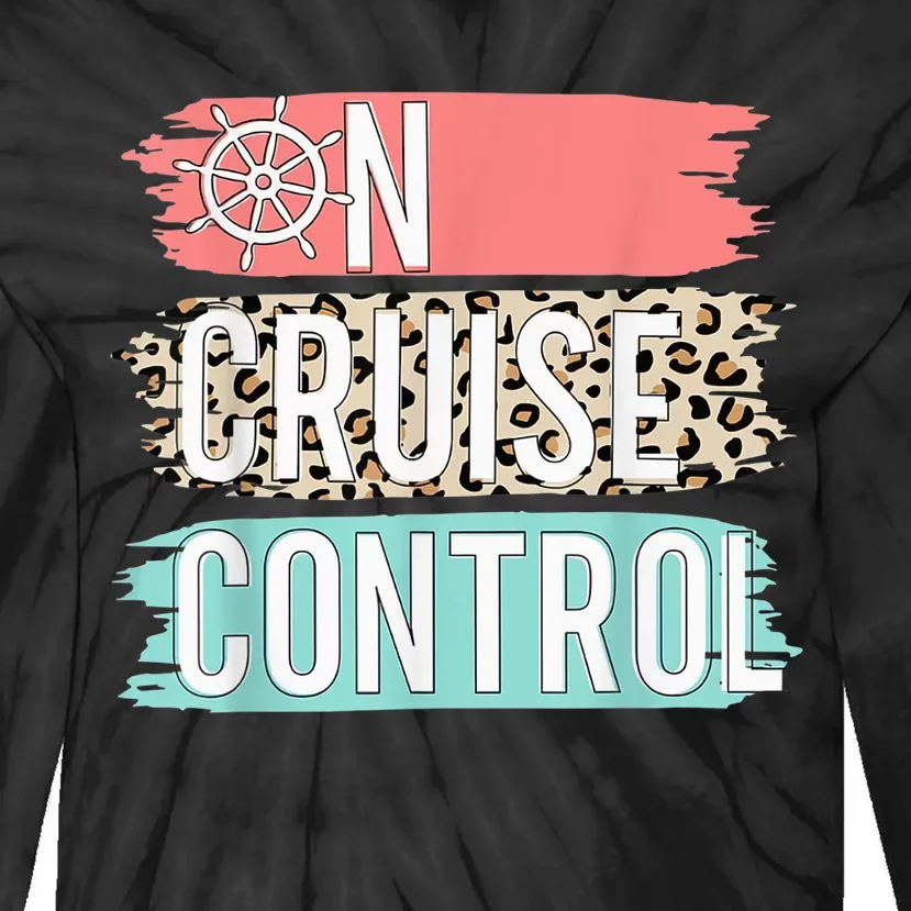 Control On Cruise Leopard Funny Summer Vacation Family Wo Tie-Dye Long Sleeve Shirt