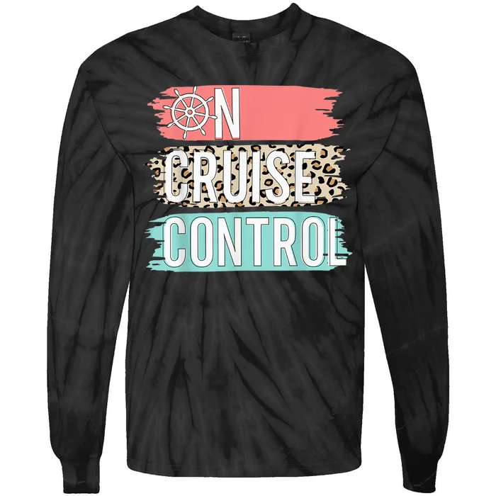 Control On Cruise Leopard Funny Summer Vacation Family Wo Tie-Dye Long Sleeve Shirt