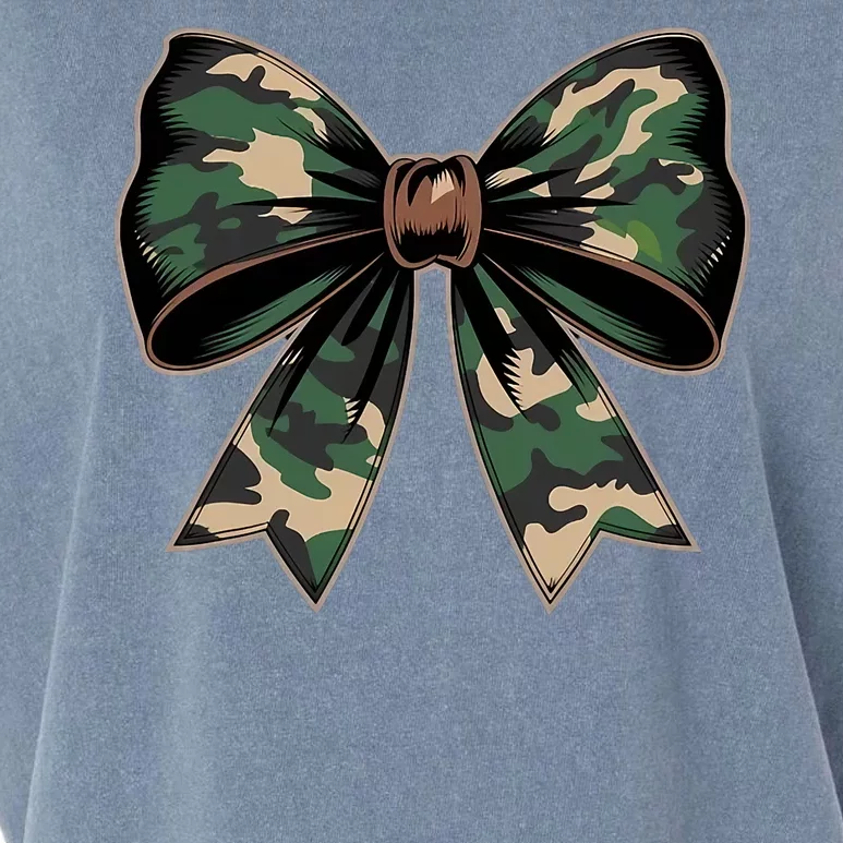 Camouflage Old Camo Bow Camo Coquette Bow Hunting Garment-Dyed Women's Muscle Tee