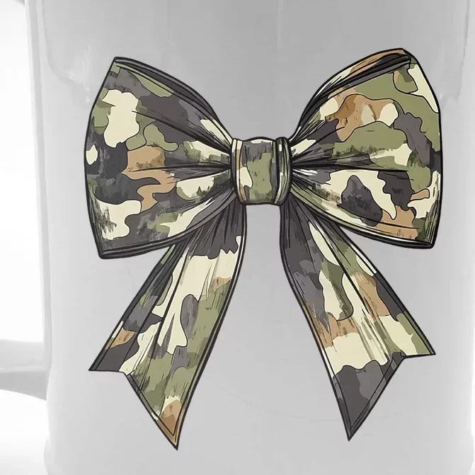 Camouflage Old Camo Bow Camo Coquette Bow Hunting Women Girl Front & Back Beer Stein