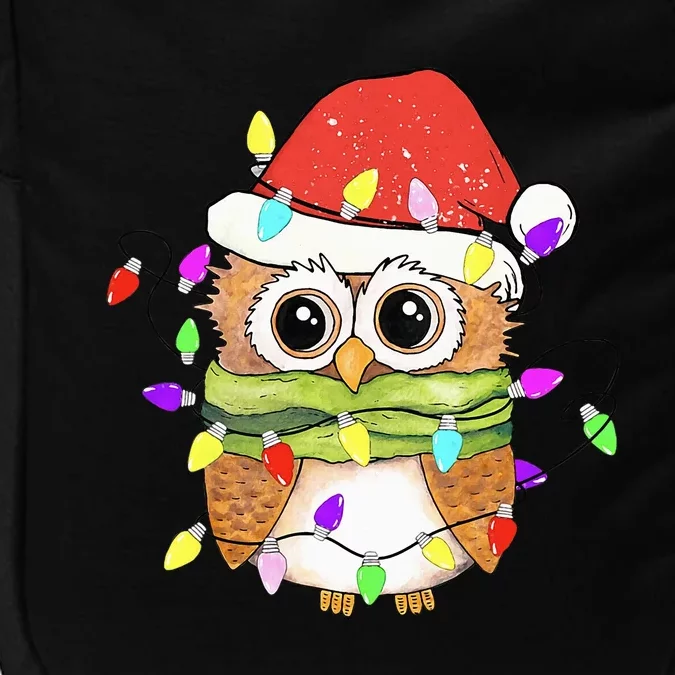 Cute Owl Christmas Lights Funny Family Xmas Holiday Costume Impact Tech Backpack