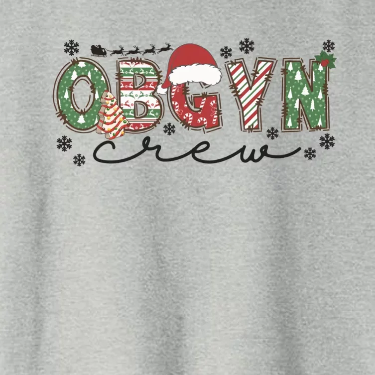 Christmas Obgyn Crew Obgyn Nurse Ultrasound Nurse Crew Gift Women's Crop Top Tee